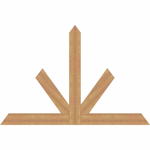 Ekena Millwork Saratoga Timber Gable Bracket, Western Red Cedar, 72"W x 48"H x 1 1/2"D x 5 1/2"F, 16/12 Pitch GBW072X48X0206SAR00SWR - main